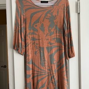 Light Burnt Orange and Gray Women's Dress